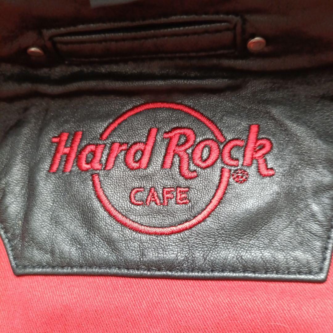ハードロックカフェ革ジャン 黒(裏地赤)
