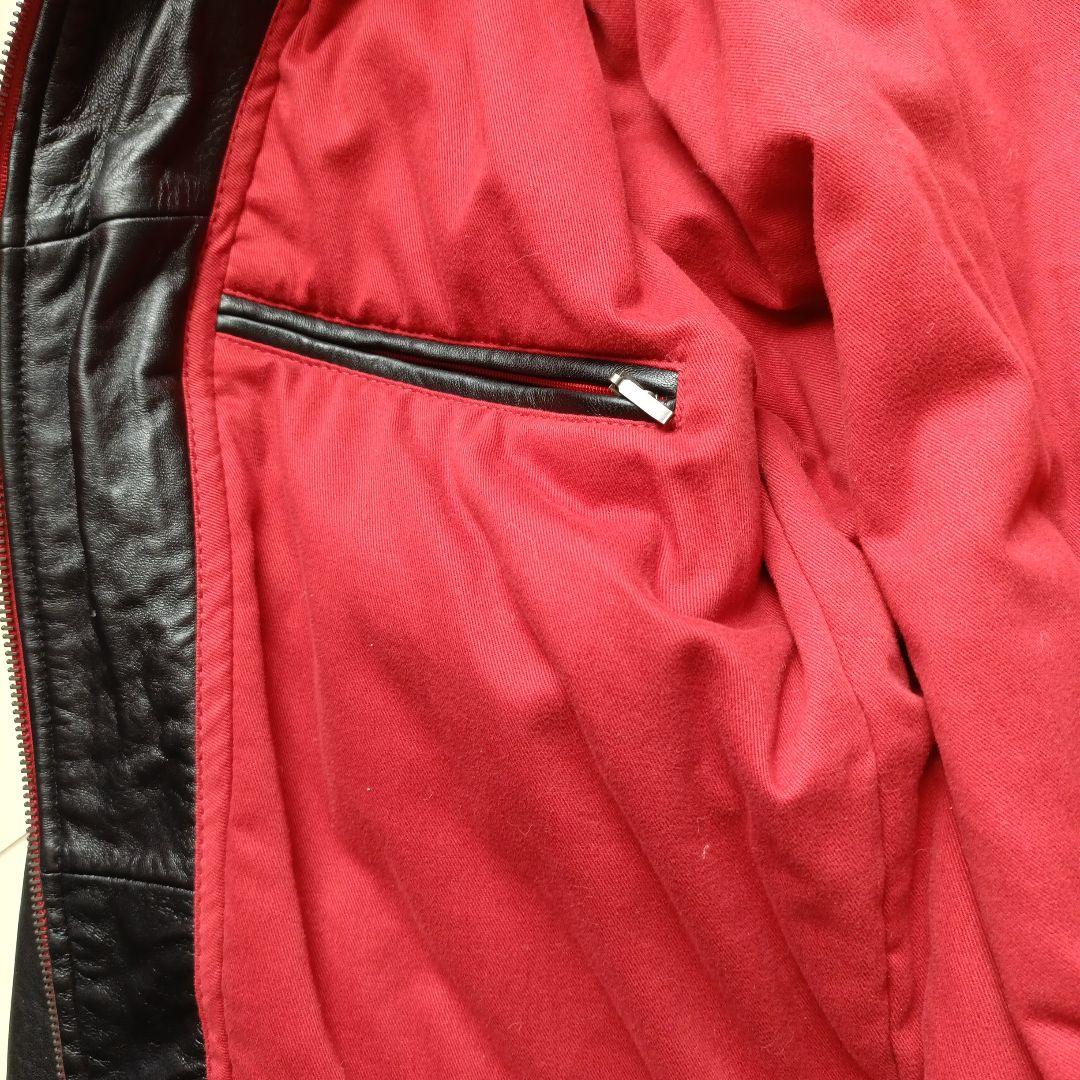 ハードロックカフェ革ジャン 黒(裏地赤)