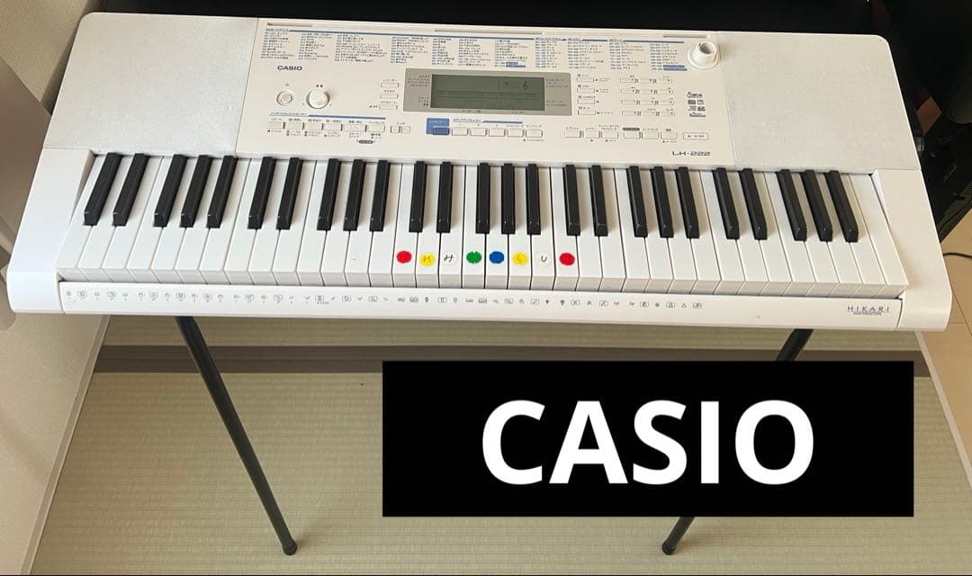 CASIO LK-220 61鍵 光る鍵盤 キーポード、スタンドset