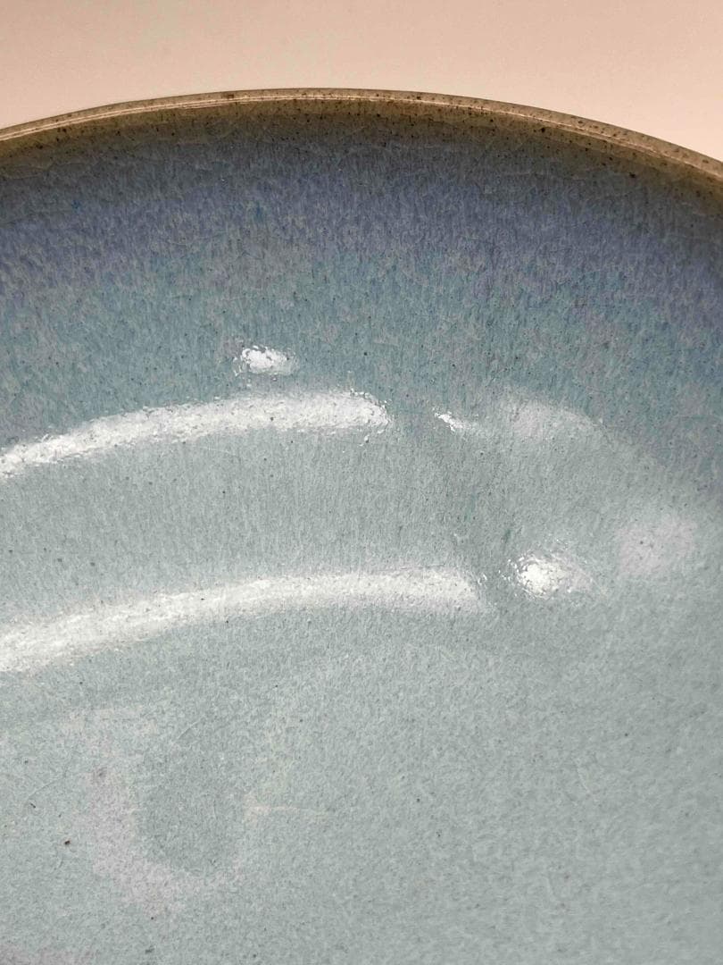 元時代　鈞窯　澱青釉紫斑茶碗　窯変釉　茶道具　水指　水差し(B-95)