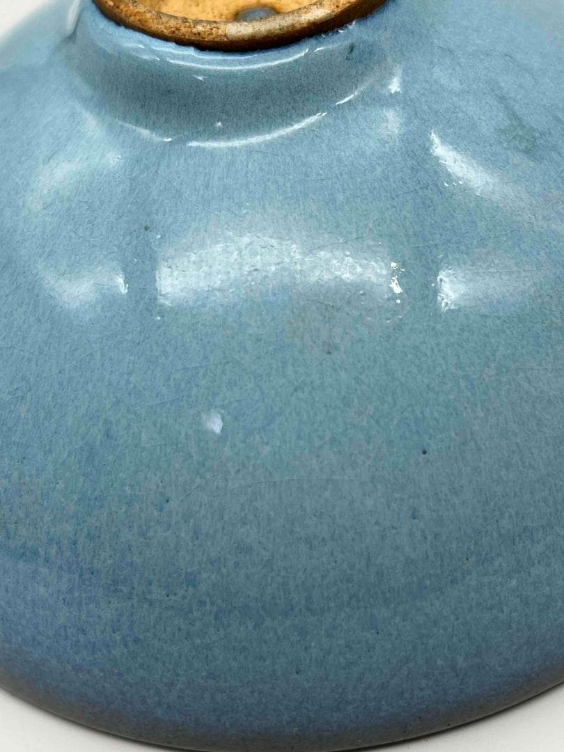 元時代　鈞窯　澱青釉紫斑茶碗　窯変釉　茶道具　水指　水差し(B-95)