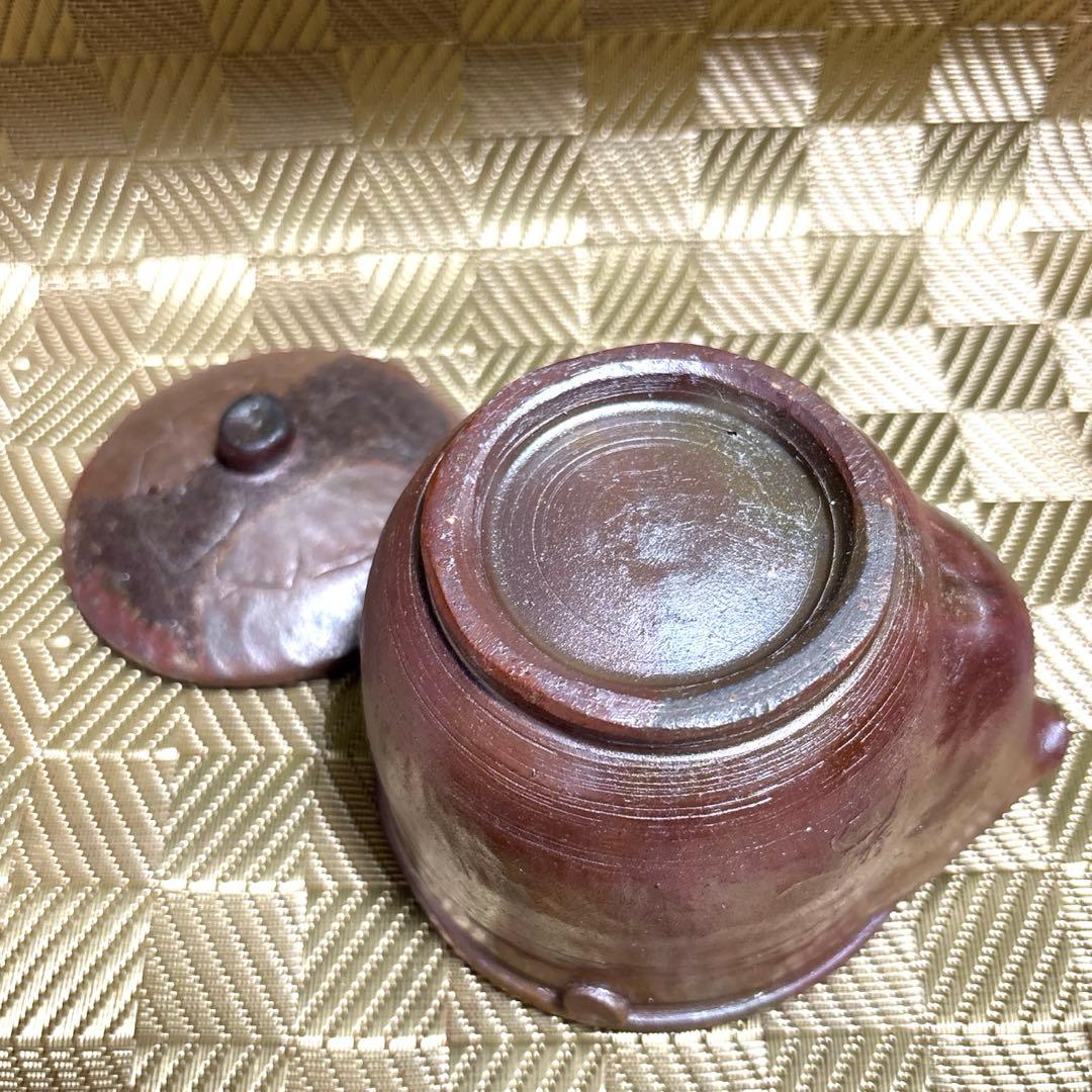 備前焼　宝瓶　急須　焼物　花