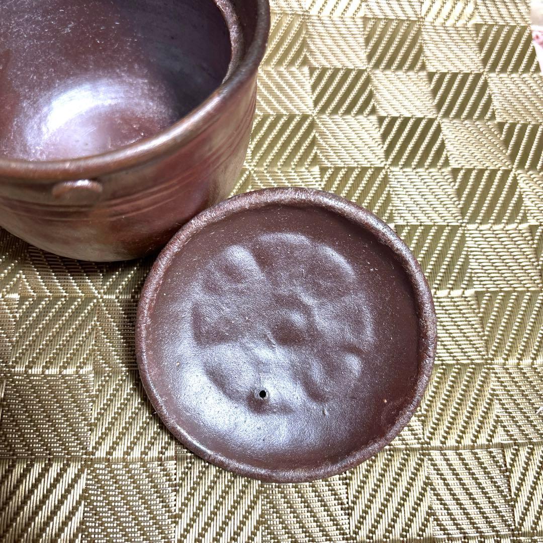 備前焼　宝瓶　急須　焼物　花