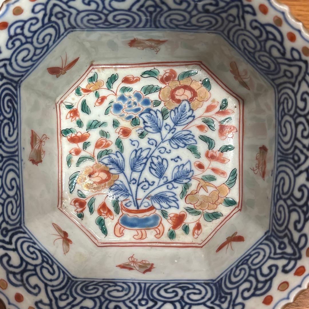 江戸時代□古伊万里　三つ重ね　どんぶり 正月