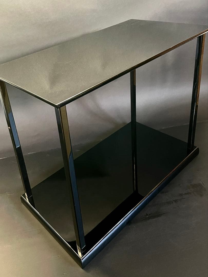 【超美品】「母」 輪島塗師 茶平 一斎 真台子 真塗 共箱 共布 (19F①)