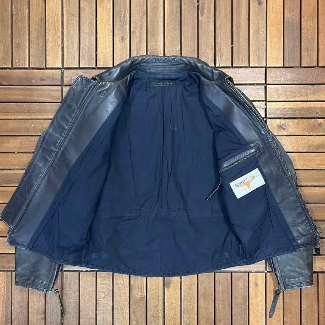 HAROLD'S GEAR レザー シングルライダース ジャケット 本革 牛皮