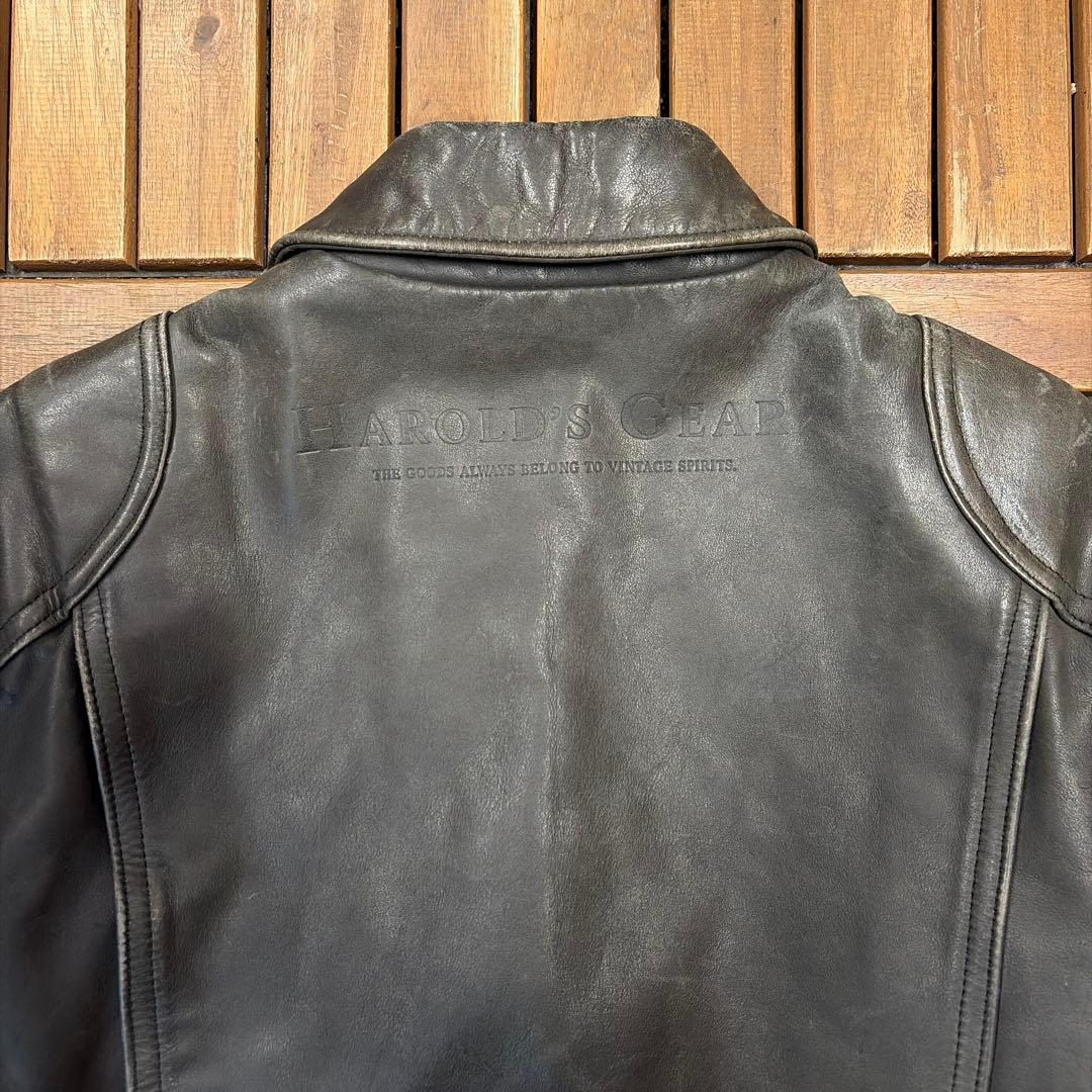 HAROLD'S GEAR レザー シングルライダース ジャケット 本革 牛皮