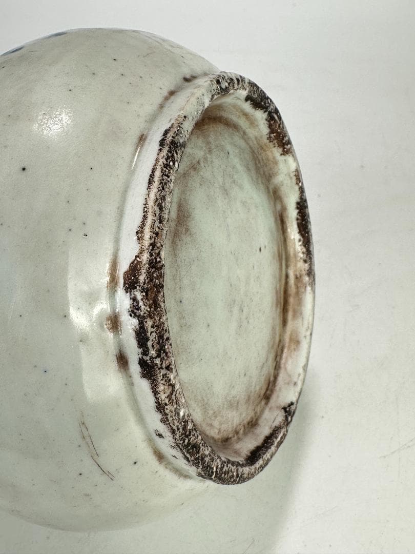 韓国美術　李朝時代　白磁　染付 青花　寿字文　花卉文　瓢箪瓶　花瓶 朝鮮古陶磁