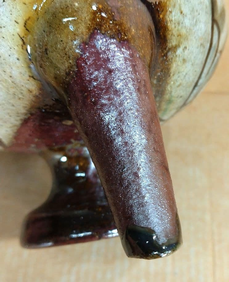 【本物保証】金城次郎 壷屋焼 酒器(カラカラ,ぐい呑) 共箱 栞 人間国宝 美品