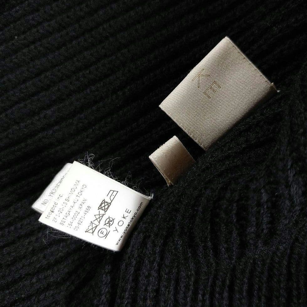 美品 YOKE 23AW 近年モデル ニット バラクラバ ビッグフード ブラック