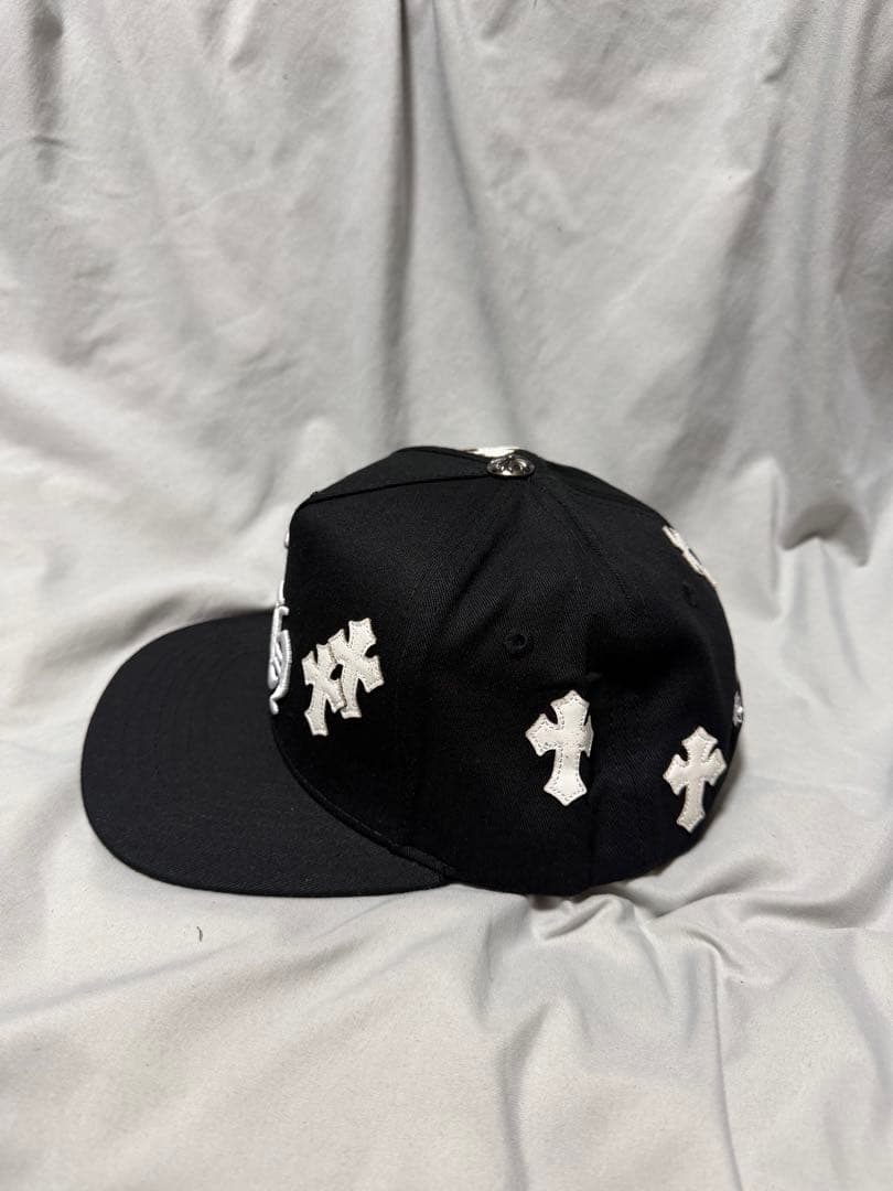 Chrome hearts クロス刺繍 ブラックベースボールキャップ