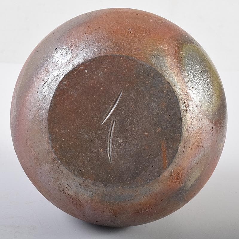 備前焼　伊勢崎満作　瓢箪形　掛花生　共箱　C　R7591