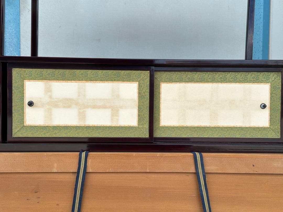 a454 送料無料 組立式 木製 紹鴎棚 塗師 八木祥雅作 漆器 共箱