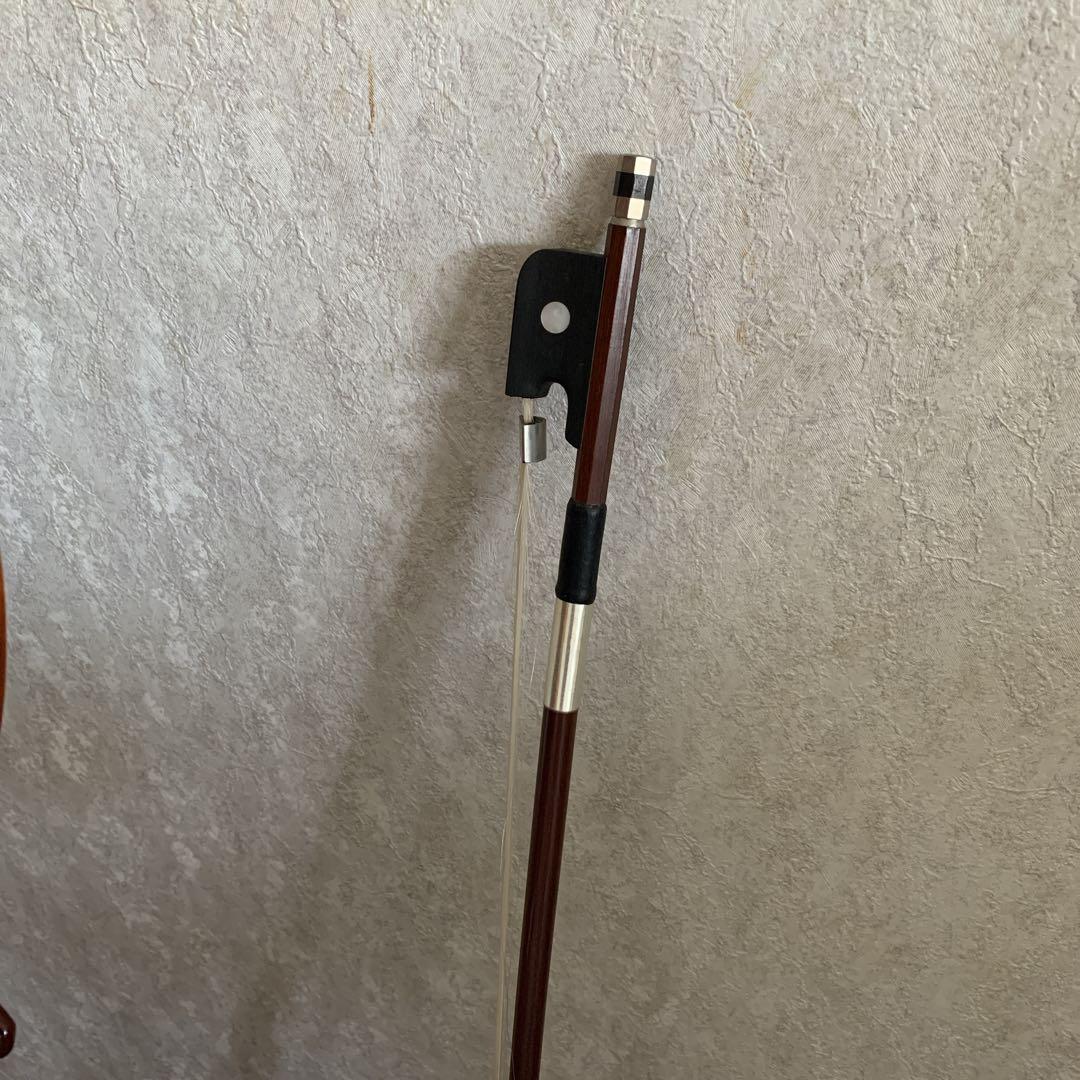 チェロ　木製　光沢仕上げ　ソフトケース付　松脂　弦楽器