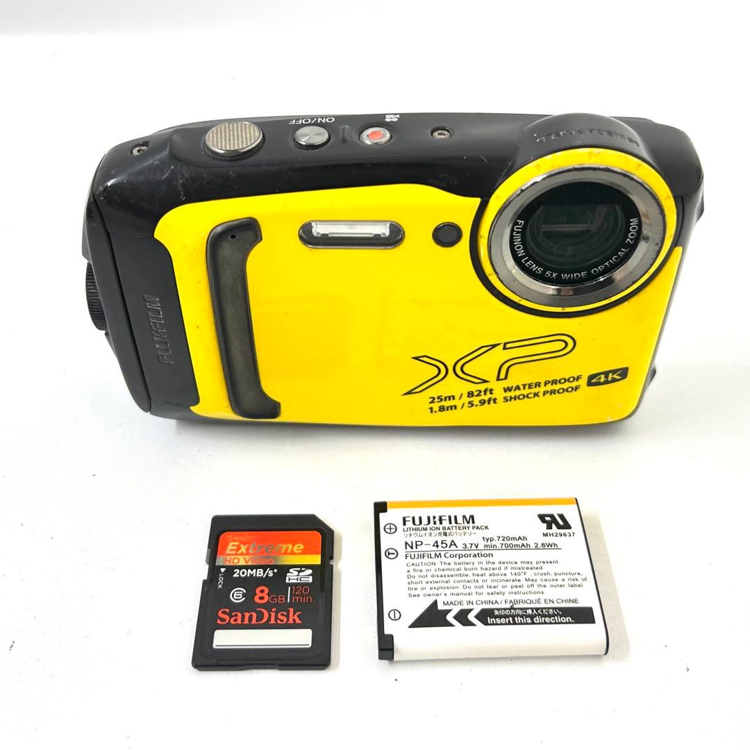 【動作OK】FUJIFILM XP140 デジカメ　バッテリー　SDカード　4K