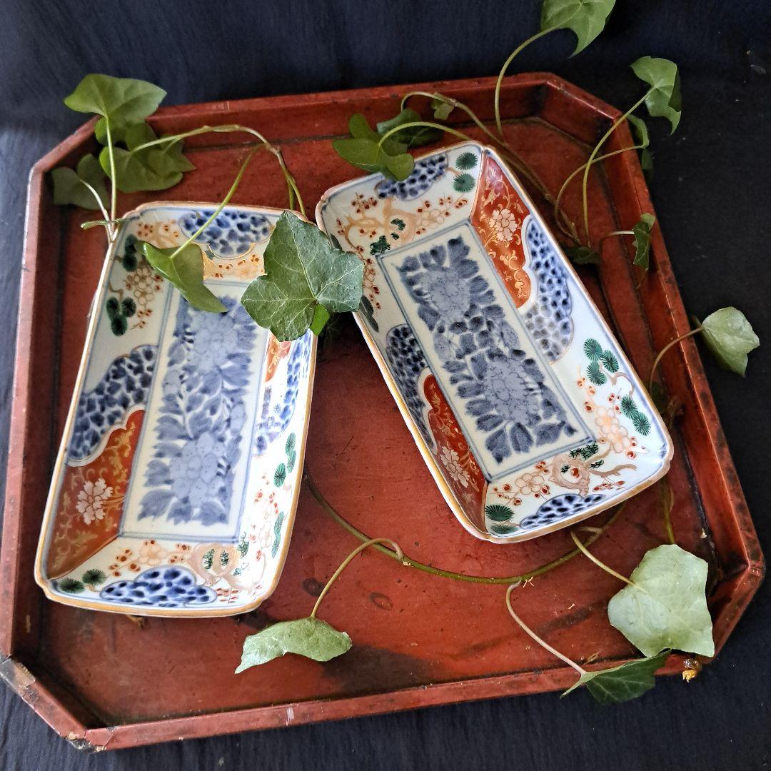 「high level 古伊万里長皿の美！」 色絵皿3客セット 骨董アン