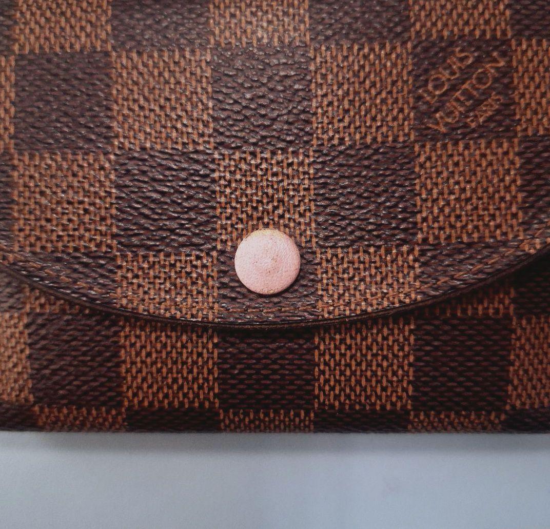 ルイヴィトン ポルトモネロザリ ダミエ 折り財布 ローズバレリーヌ