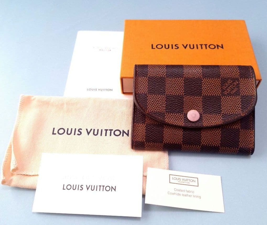 ルイヴィトン ポルトモネロザリ ダミエ 折り財布 ローズバレリーヌ
