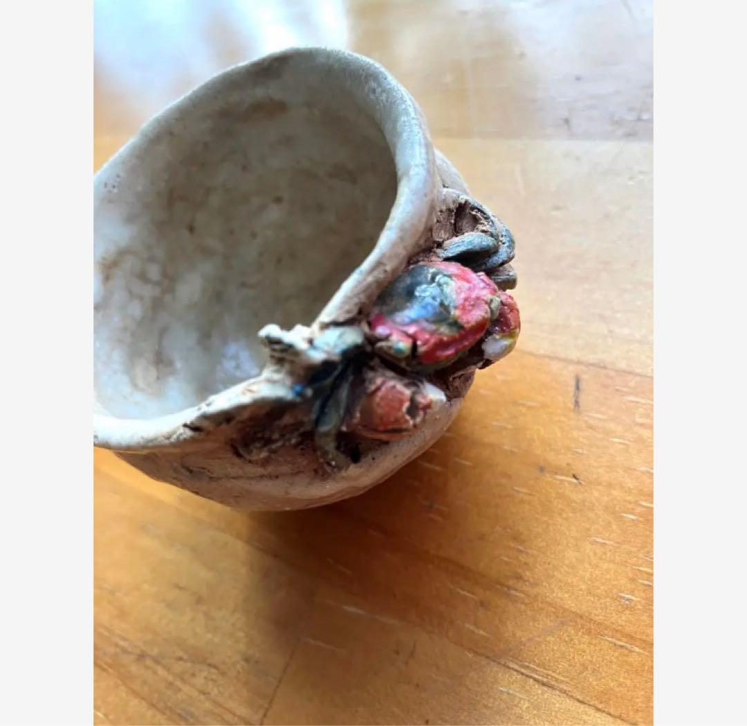 水月焼　猪口　蟹