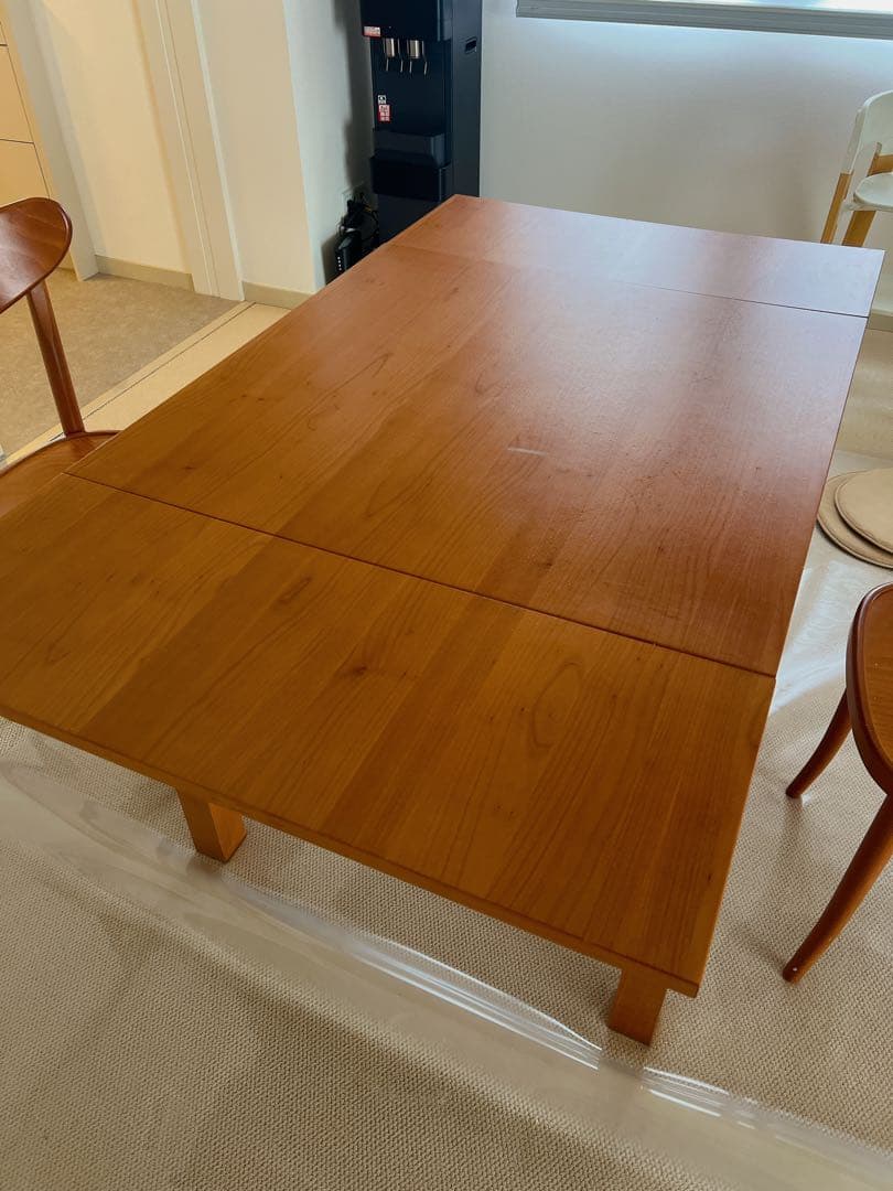 木目調 伸縮可能 ダイニングテーブル