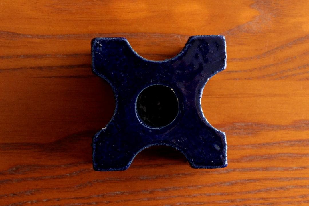 Lisa Larson リサラーソン キャンドルスタンド 紺 1