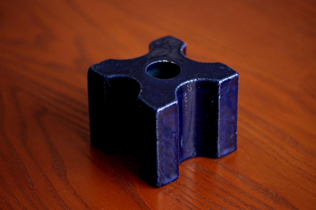 Lisa Larson リサラーソン キャンドルスタンド 紺 1