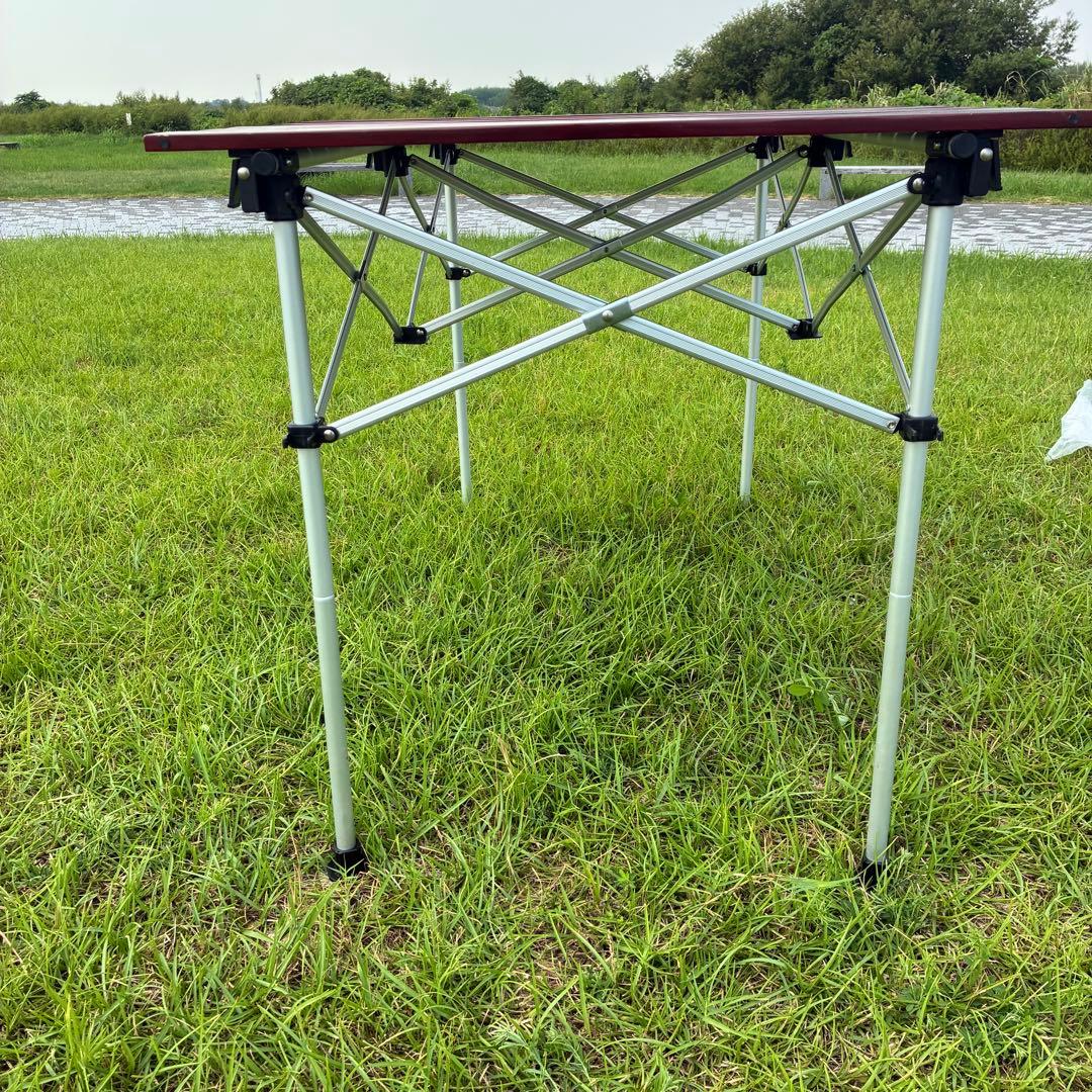 【使用感少】コールマン Coleman ウッドロールテーブル 廃盤カラー