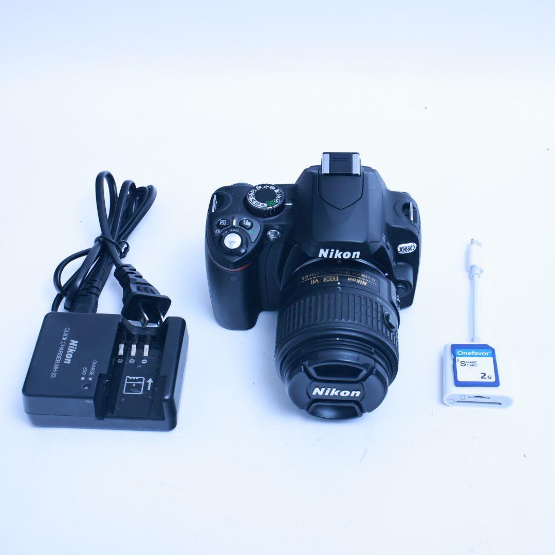 スマホ転送可 Nikon D60 デジタル一眼レフ カメラ 望遠レンズ付