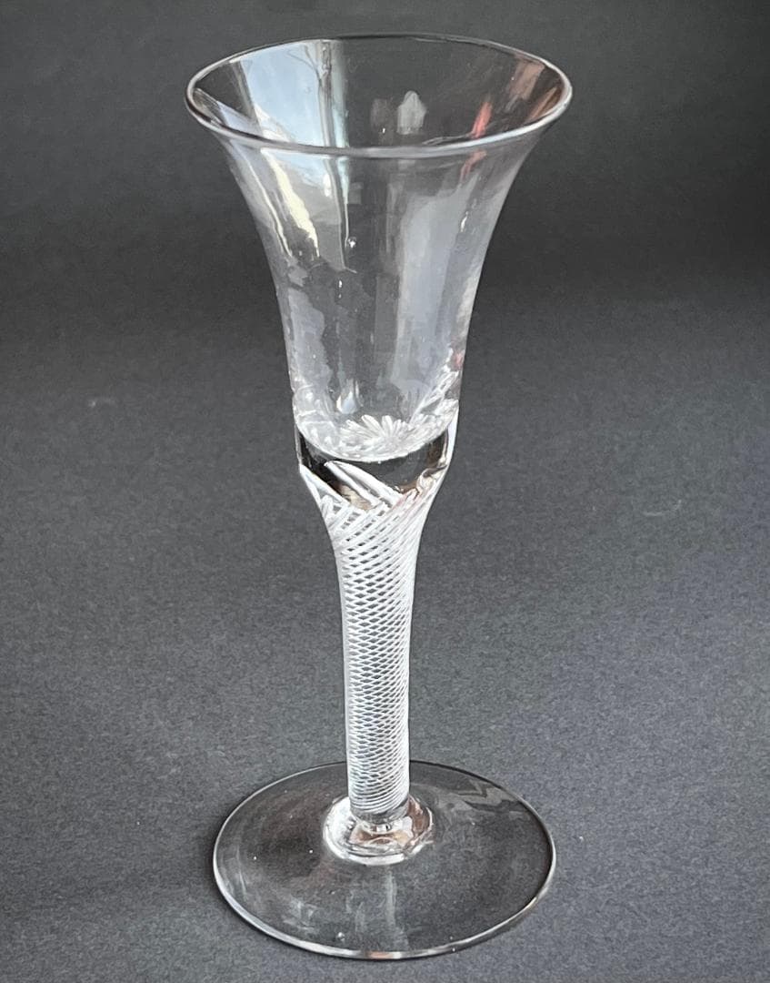 C*t様 ◆アンティーク 英国 ジョージ2世時代 エアツイスト ワイングラス ベ