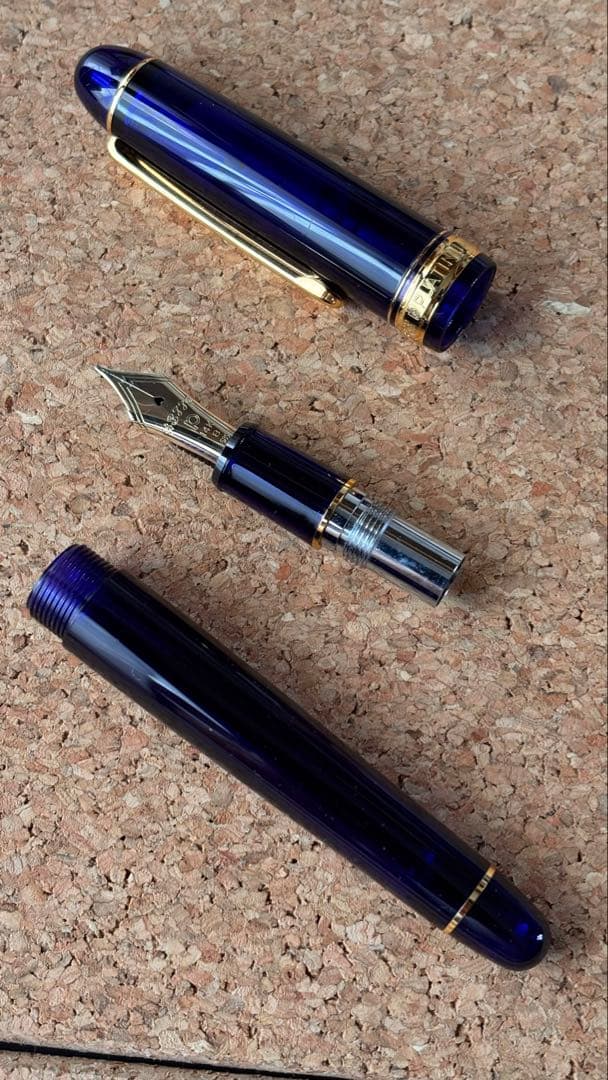 プラチナ万年筆#3776センチュリーシャルトルブルー太字B