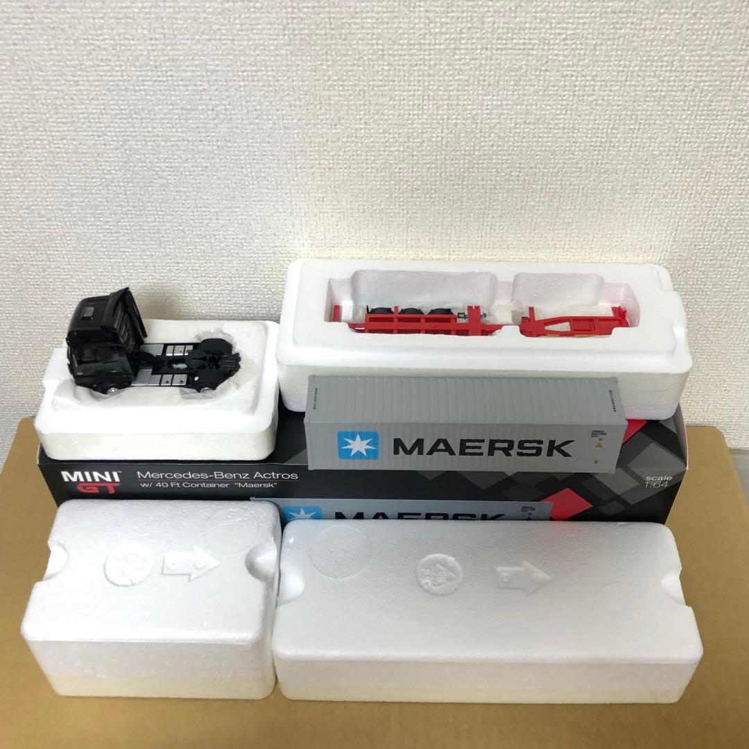 MINI GT 112　メルセデスベンツ アクトロス コンテナ　MAERSK