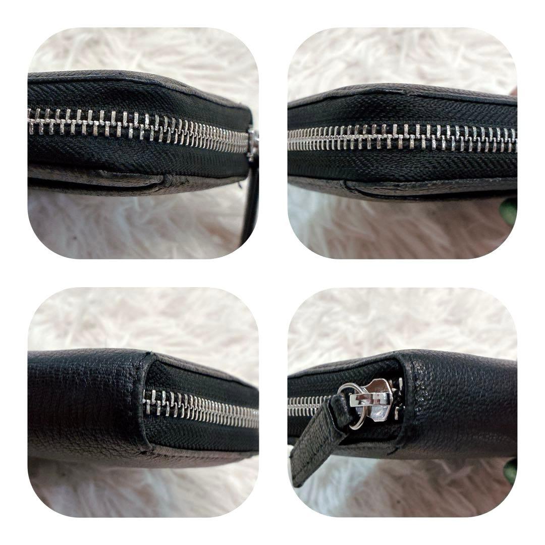 【美品】「PEZ×perche×ear」コラボジャバラ折り財布　黒