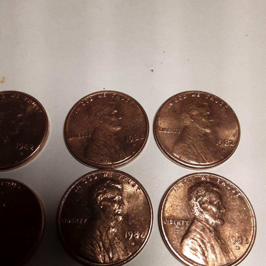 1982年刻印Ｄー1セント硬貨ー2362