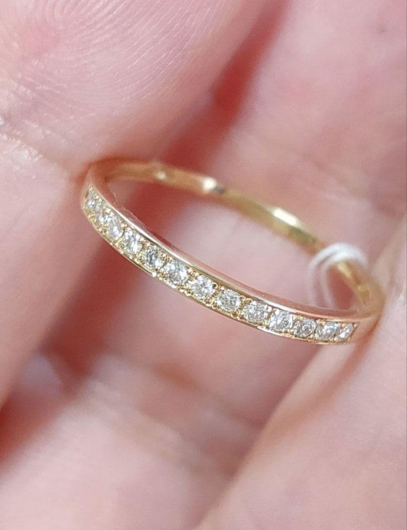 新入荷 未使用 k18YG ダイヤモンド0.10ct エタニティリング