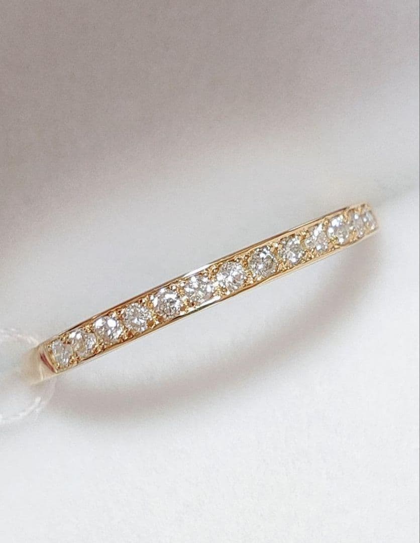 新入荷 未使用 k18YG ダイヤモンド0.10ct エタニティリング