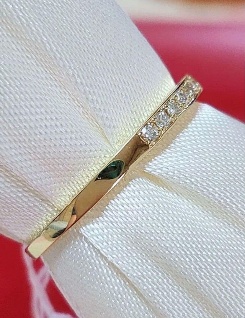 新入荷 未使用 k18YG ダイヤモンド0.10ct エタニティリング