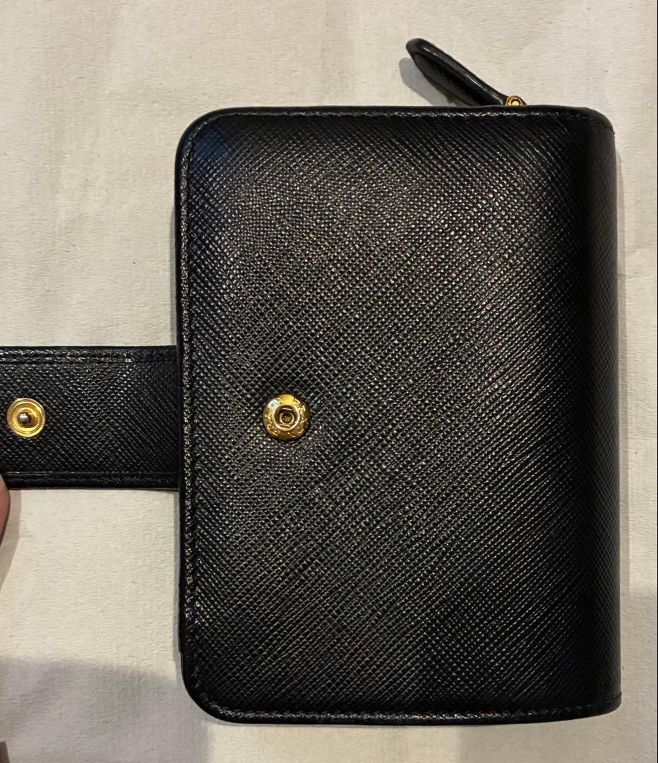 PRADA 二つ折り財布 ラウンドファスナー 黒