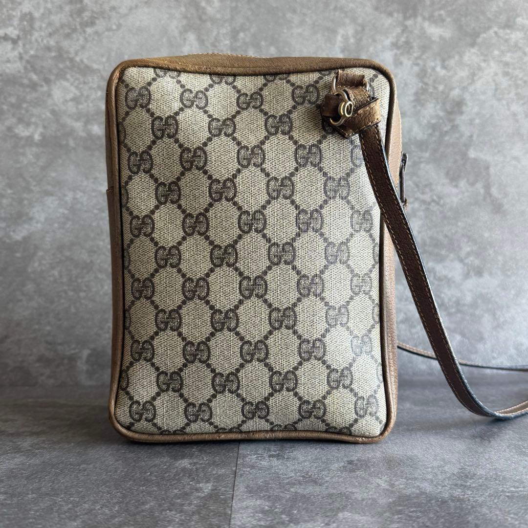 ⭐️グッチ⭐️オールドグッチ GGプラス ショルダーバッグ 縦型 ベージュ