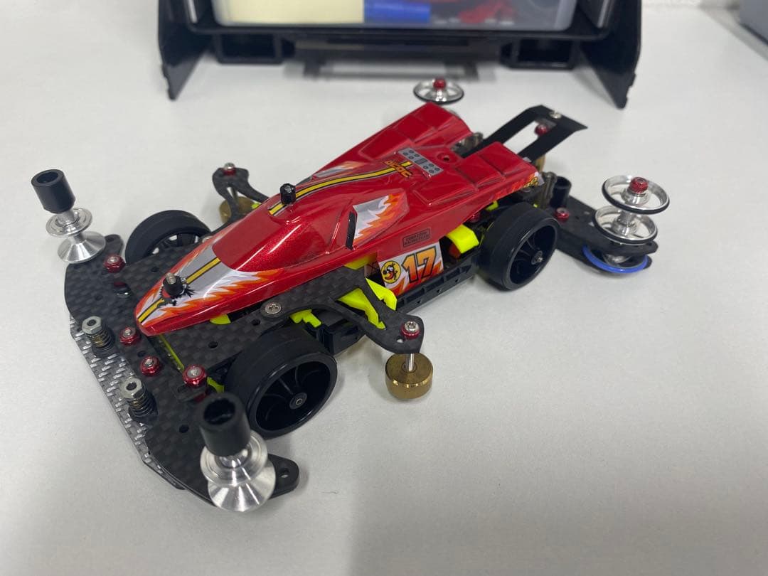 ミニ四駆セット タミヤ収納ボックス付き　MSフレキ提灯