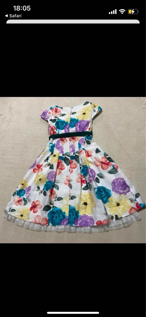 M's gracy ホワイト 花柄 エレガントワンピース