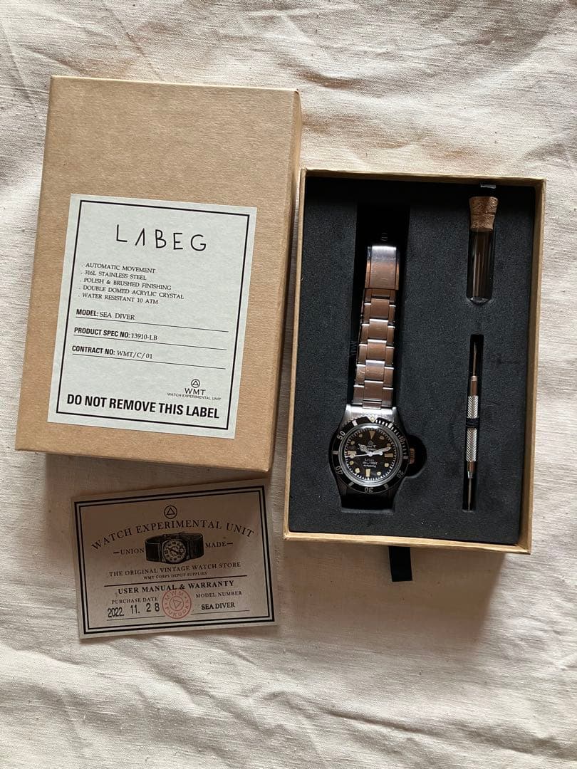 正規品 WMT labeg Sea Diver ファーストモデル