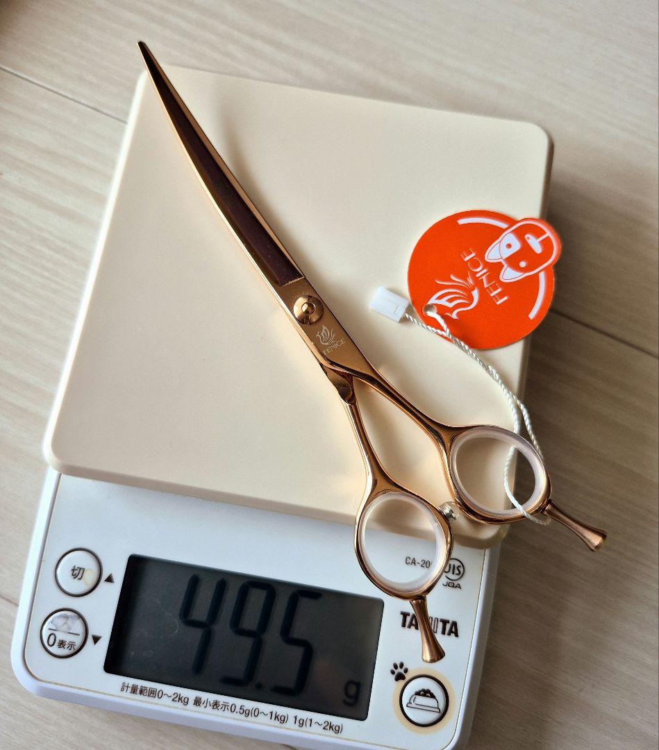 新品★フェニーチェ カーブシザー★ギザ刄 トリミングシザー6.5インチ