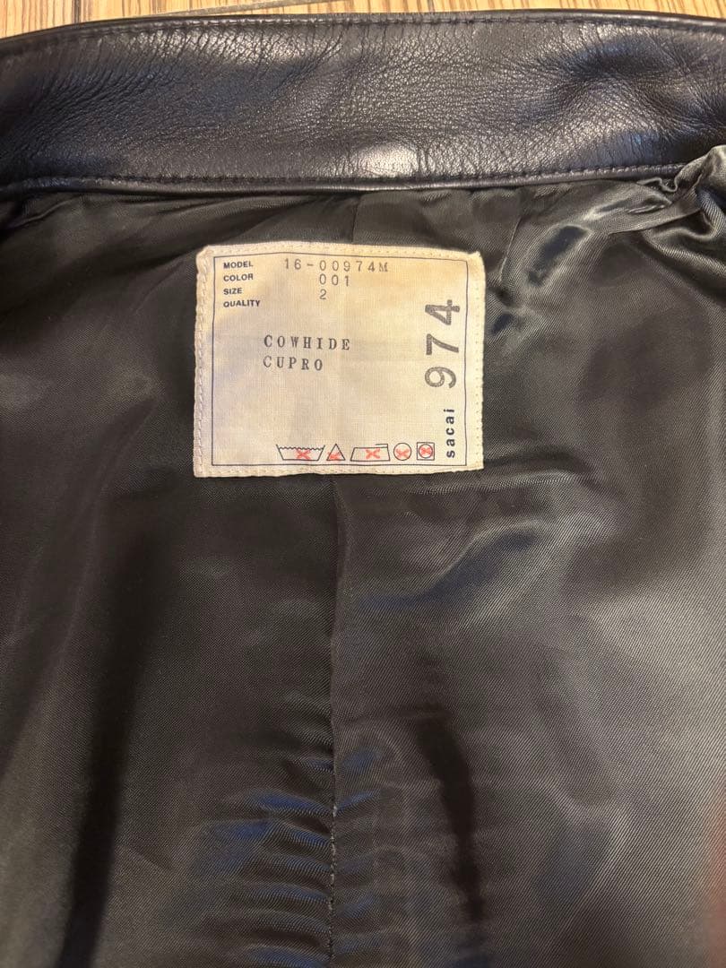 sacai 16SS 変形ライダースジャケット