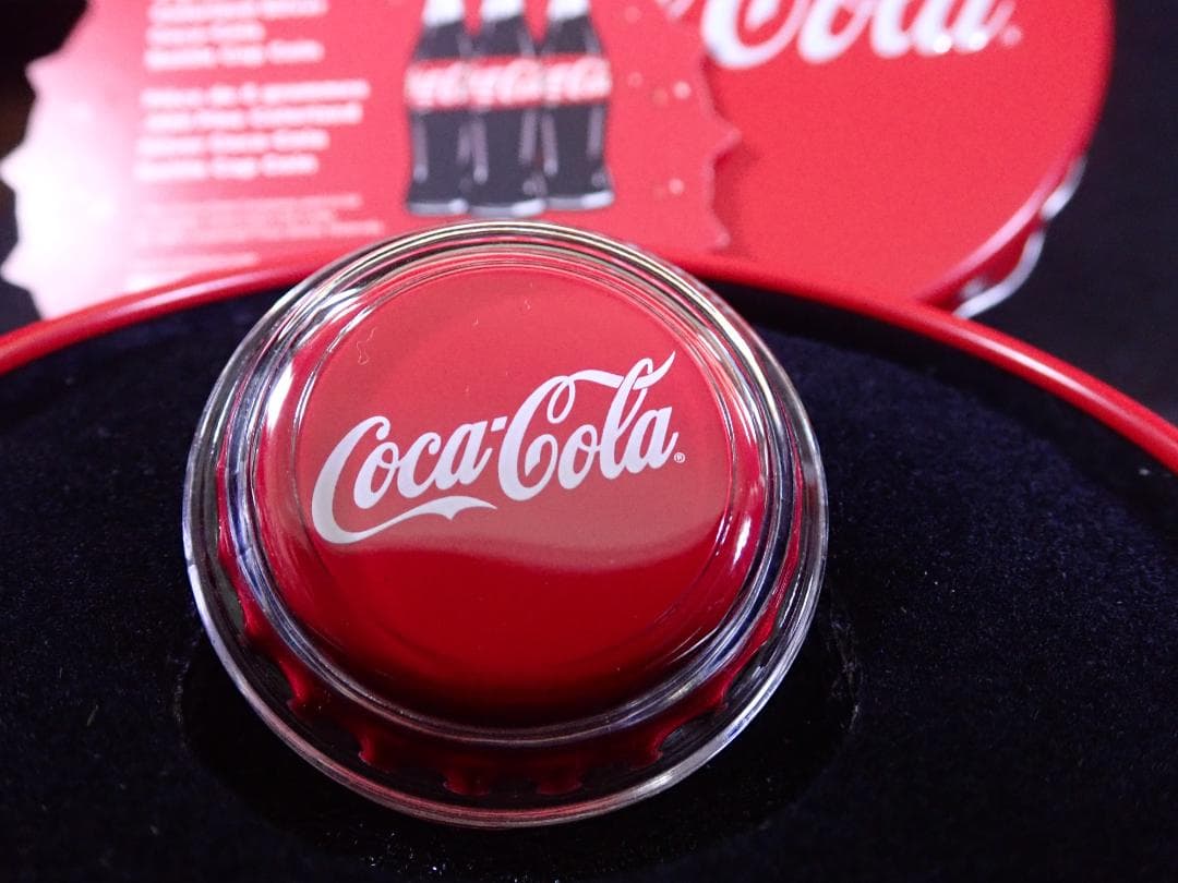 コカ・コーラ®ボトルキャップ 銀貨 貴重な裸！純銀 箱・缶・COA全部付！