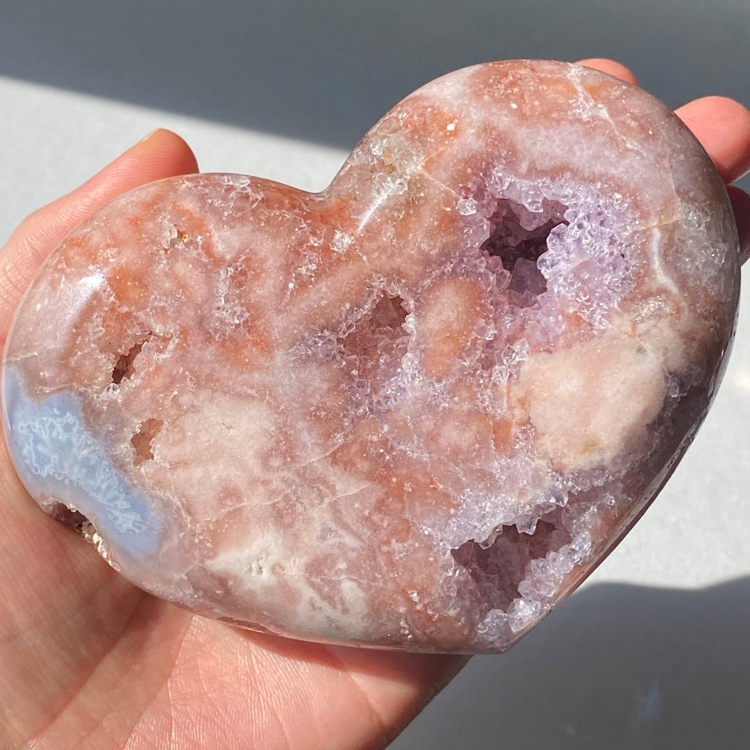 ★特価【 高品質 コレクション級 ピンクアメジスト アルゼンチン産 原石 ハート