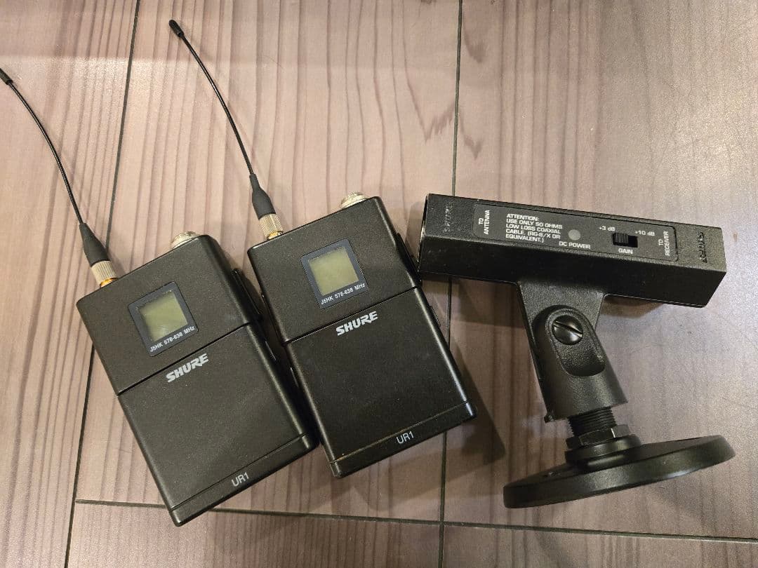 SHUREワイヤレスマイクロフォンSM58トランスミッターUR1受信機UR4D+