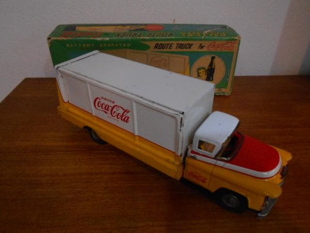 超希少★ ブリキ玩具 コカ・コーラ ルートトラック★箱付