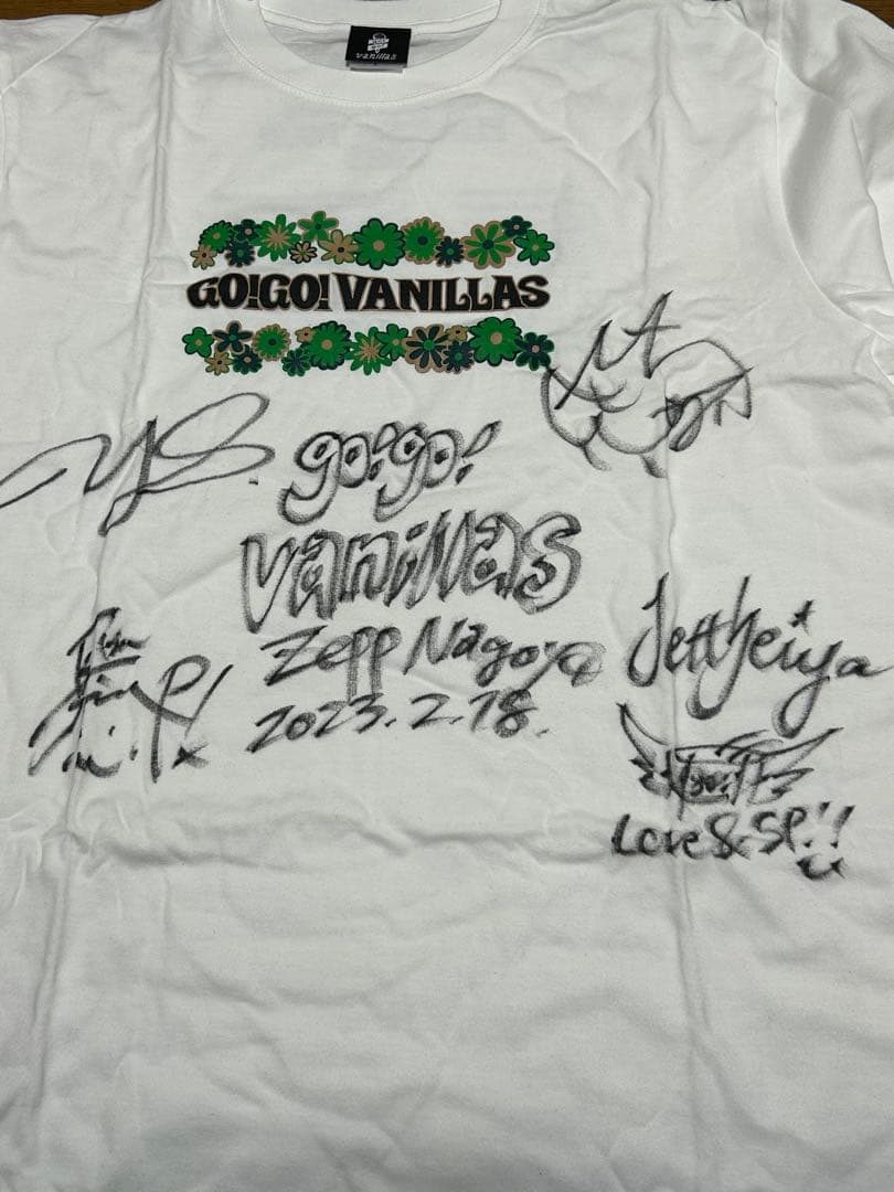 go!go!vanillas FLOWERS TOUR 2023 サインTシャツ