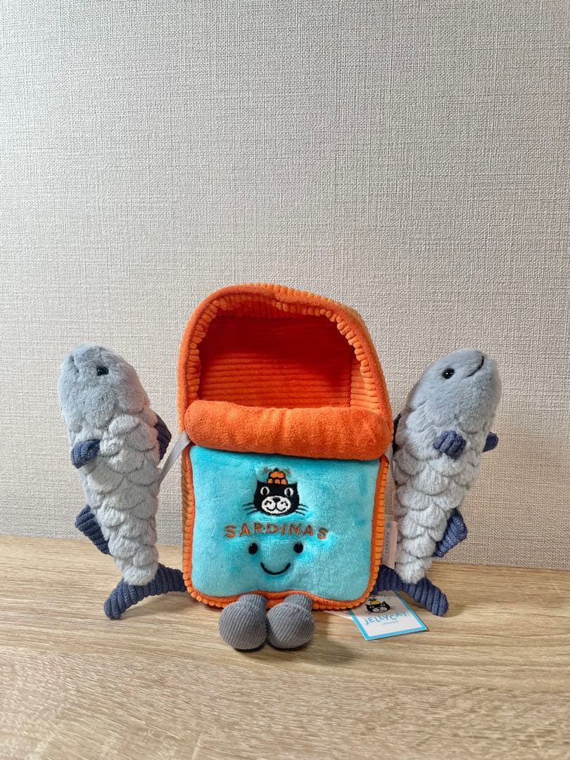 【新品】ジェリーキャット/オイルサーディン缶　ぬいぐるみ【Harrods購入】