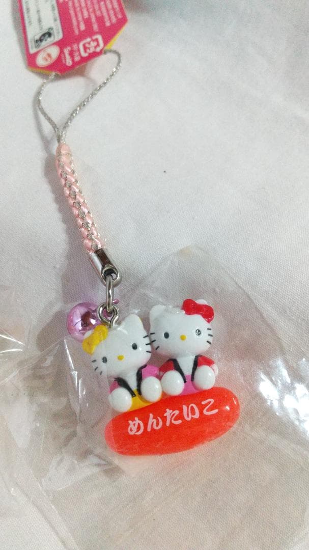キティ　根付　明太子　福岡　博多　ご当地　限定　マスコット　キーホルダー